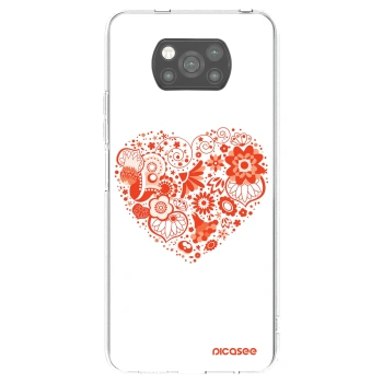 Picasee Μαύρη θήκη σιλικόνης για Xiaomi Poco X3 Pro - Big heart
