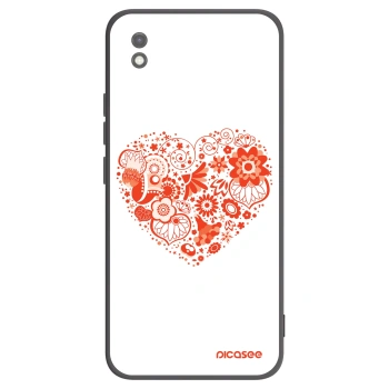 Picasee Μαύρη θήκη σιλικόνης για Xiaomi Redmi 9AT - Big heart