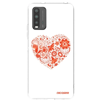 Picasee Μαύρη θήκη σιλικόνης για Xiaomi Redmi 9T - Big heart