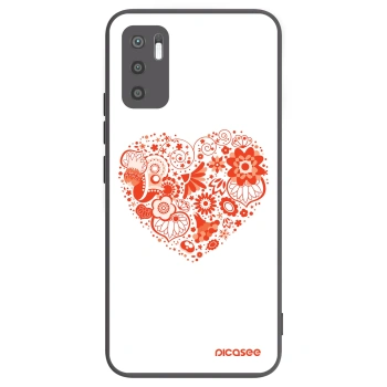 Picasee Μαύρη θήκη σιλικόνης για Xiaomi Redmi Note 10 5G - Big heart