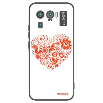 Picasee Μαύρη θήκη σιλικόνης για Xiaomi Mi 11 Ultra - Big heart