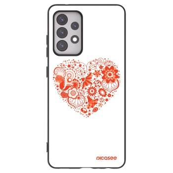 Picasee Μαύρη θήκη σιλικόνης για Samsung Galaxy A52s 5G A528B - Big heart