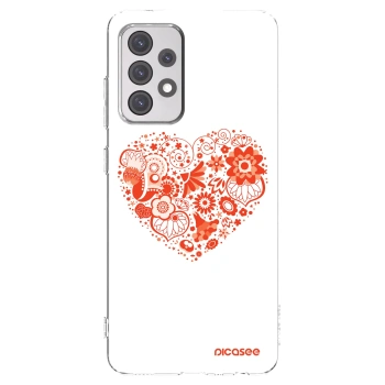 Picasee διαφανής θήκη σιλικόνης Samsung Galaxy A52s 5G A528B - Big heart