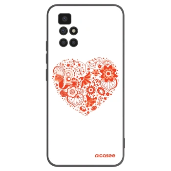 Picasee Μαύρη θήκη σιλικόνης για Xiaomi Redmi 10 - Big heart