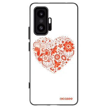 Picasee Μαύρη θήκη σιλικόνης για Xiaomi 11T - Big heart