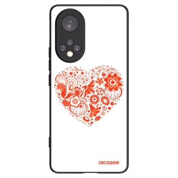 Picasee Μαύρη θήκη σιλικόνης για Honor 50 5G - Big heart