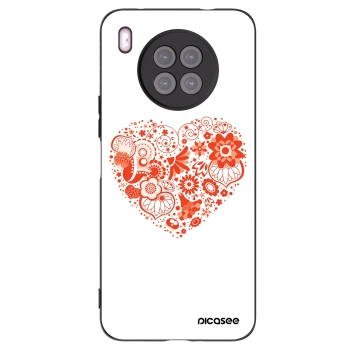 Picasee Μαύρη θήκη σιλικόνης για Huawei Nova 8i - Big heart