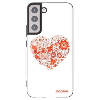 Picasee Μαύρη θήκη σιλικόνης για Samsung Galaxy S22+ 5G - Big heart