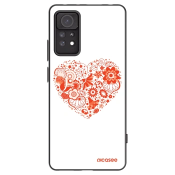 Picasee Μαύρη θήκη σιλικόνης για Xiaomi Redmi Note 11 Pro - Big heart