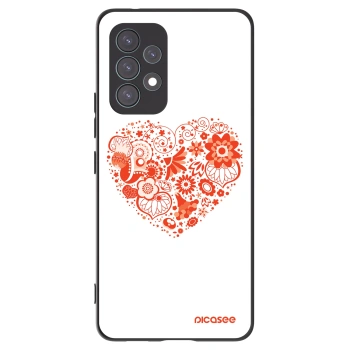 Picasee Μαύρη θήκη σιλικόνης για Samsung Galaxy A53 5G A536 - Big heart