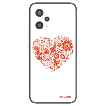 Picasee Μαύρη θήκη σιλικόνης για Realme 9 Pro 5G - Big heart