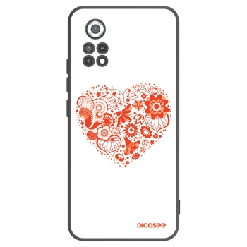 Picasee Μαύρη θήκη σιλικόνης για Xiaomi Poco X4 Pro 5G - Big heart