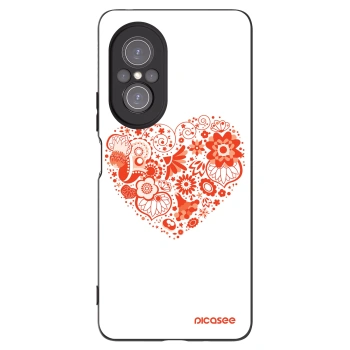 Picasee Μαύρη θήκη σιλικόνης για Huawei Nova 9 SE - Big heart