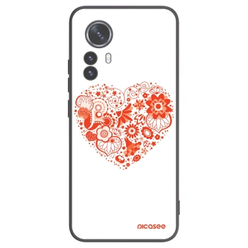 Picasee Μαύρη θήκη σιλικόνης για Xiaomi 12 Pro - Big heart