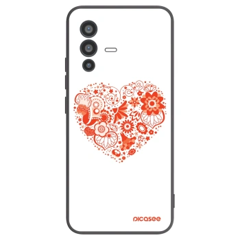 Picasee Μαύρη θήκη σιλικόνης για Vivo V23 5G - Big heart