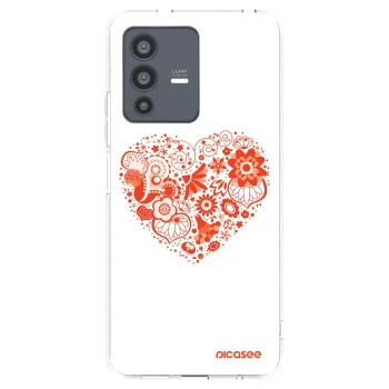 Picasee διαφανής θήκη σιλικόνης Vivo V23 5G - Big heart