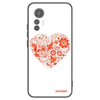 Picasee Μαύρη θήκη σιλικόνης για Xiaomi 12 Lite - Big heart