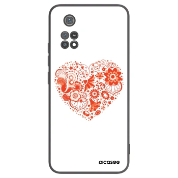 Picasee Μαύρη θήκη σιλικόνης για Xiaomi Poco M4 Pro - Big heart
