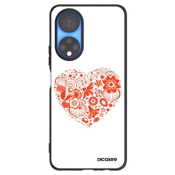Picasee Μαύρη θήκη σιλικόνης για Honor X7 - Big heart