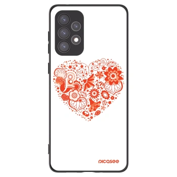 Picasee Μαύρη θήκη σιλικόνης για Samsung Galaxy A73 5G - Big heart