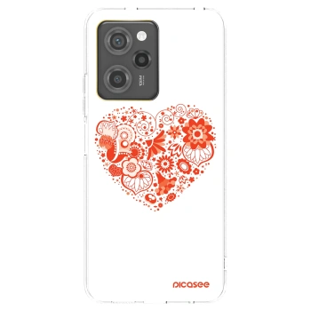 Picasee Μαύρη θήκη σιλικόνης για Xiaomi Poco X5 Pro - Big heart
