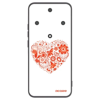 Picasee Μαύρη θήκη σιλικόνης για Honor Magic5 Lite 5G - Big heart