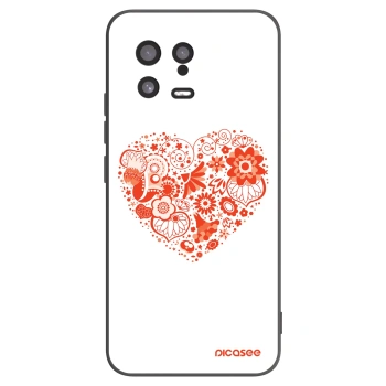 Picasee Μαύρη θήκη σιλικόνης για Xiaomi 13 - Big heart