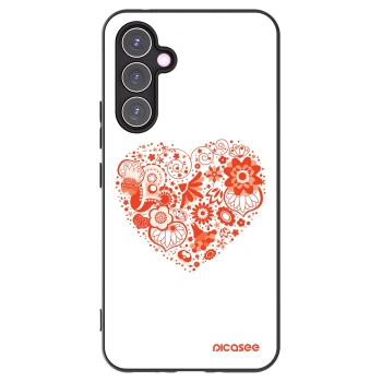Picasee Μαύρη θήκη σιλικόνης για Samsung Galaxy A54 5G A546B - Big heart