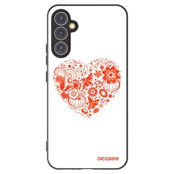 Picasee Μαύρη θήκη σιλικόνης για Samsung Galaxy A34 5G A346B - Big heart