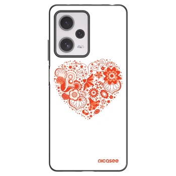 Picasee Μαύρη θήκη σιλικόνης για Xiaomi Redmi Note 12 Pro+ 5G - Big heart