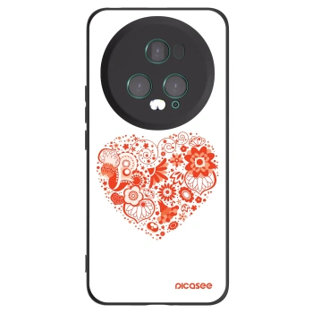 Picasee Μαύρη θήκη σιλικόνης για Honor Magic5 Pro - Big heart