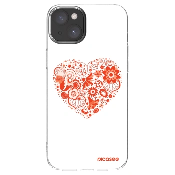 Picasee διαφανής θήκη σιλικόνης Apple iPhone 15 Plus - Big heart