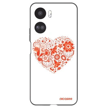 Picasee Μαύρη θήκη σιλικόνης για Honor 90 Lite 5G - Big heart