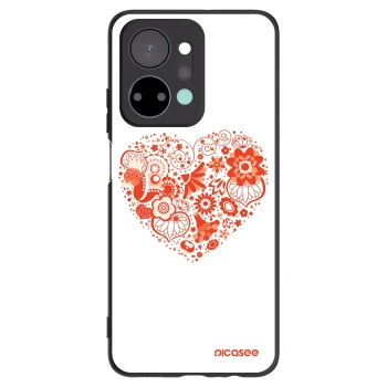 Picasee Μαύρη θήκη σιλικόνης για Honor X7a - Big heart