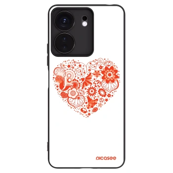 Picasee Μαύρη θήκη σιλικόνης για Xiaomi Redmi 13C 4G - Big heart