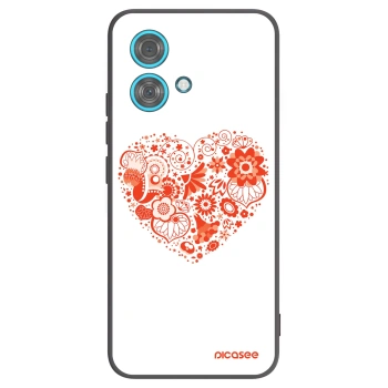 Picasee Μαύρη θήκη σιλικόνης για Motorola Edge 40 Neo - Big heart