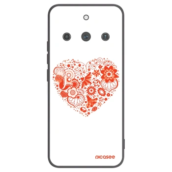 Picasee Μαύρη θήκη σιλικόνης για Realme 11 Pro+ - Big heart
