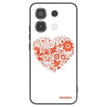Picasee Μαύρη θήκη σιλικόνης για Xiaomi Poco X6 - Big heart