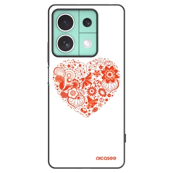 Picasee Μαύρη θήκη σιλικόνης για Xiaomi Redmi Note 13 5G - Big heart