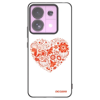 Picasee Μαύρη θήκη σιλικόνης για Xiaomi Redmi Note 13 Pro 5G - Big heart