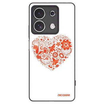Picasee Μαύρη θήκη σιλικόνης για Xiaomi Redmi Note 13 4G - Big heart