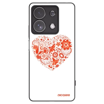 Picasee Μαύρη θήκη σιλικόνης για Xiaomi Redmi Note 13 Pro 4G - Big heart
