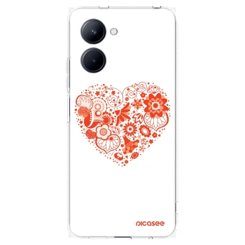 Picasee διαφανής θήκη σιλικόνης Realme C33 (2023) - Big heart