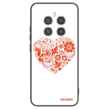 Picasee Μαύρη θήκη σιλικόνης για Realme 12 Pro 5G - Big heart