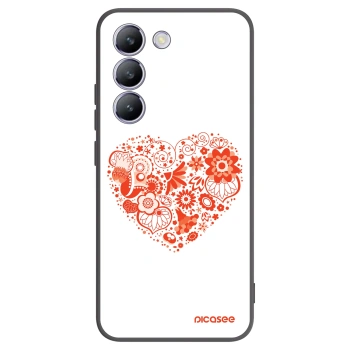 Picasee Μαύρη θήκη σιλικόνης για Vivo V40 SE 5G - Big heart
