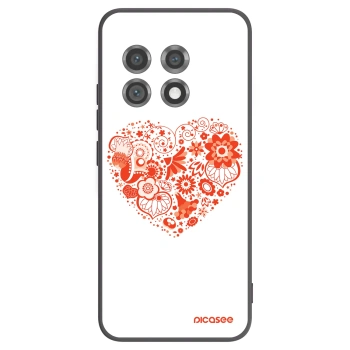 Picasee Μαύρη θήκη σιλικόνης για OnePlus 11 5G - Big heart