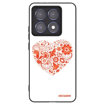Picasee Μαύρη θήκη σιλικόνης για Xiaomi 14T Pro - Big heart