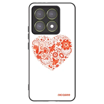 Picasee Μαύρη θήκη σιλικόνης για Xiaomi 14T - Big heart