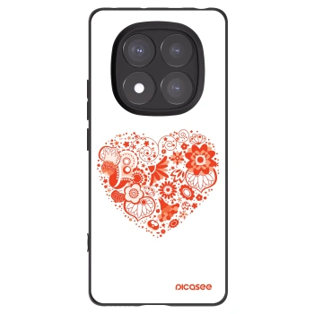 Picasee Μαύρη θήκη σιλικόνης για Xiaomi Redmi Note 14 Pro+ 5G - Big heart