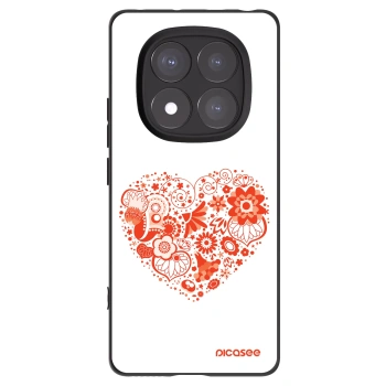 Picasee Μαύρη θήκη σιλικόνης για Xiaomi Redmi Note 14 Pro 5G - Big heart